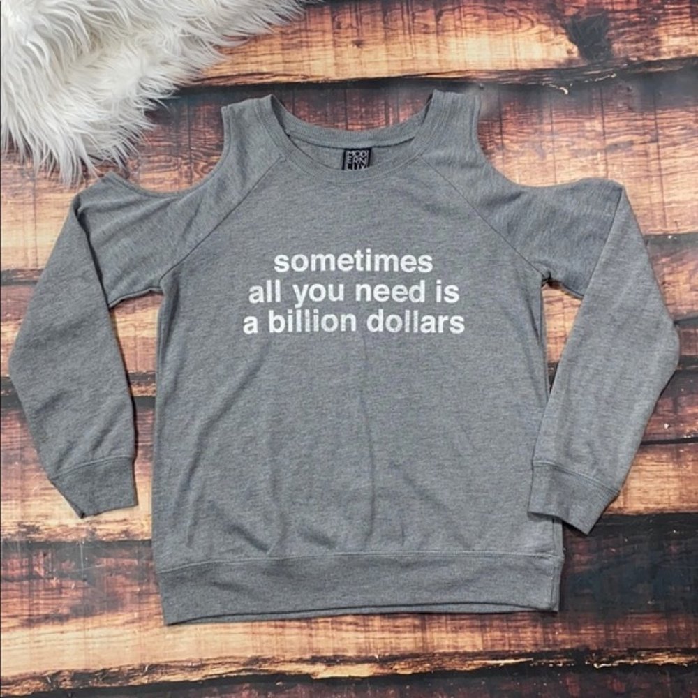 Need Billion Dollars Cold Shoulder Tee Top